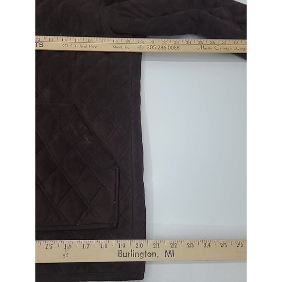 Lauren Ralph Lauren Jacket Women's Size Small Equestrian Soft Quilted Suede - Picture 5 of 9